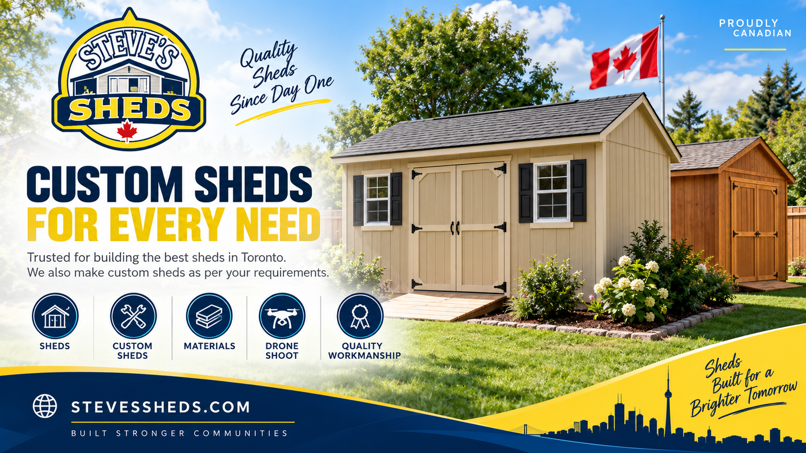 Steves Sheds website homepage