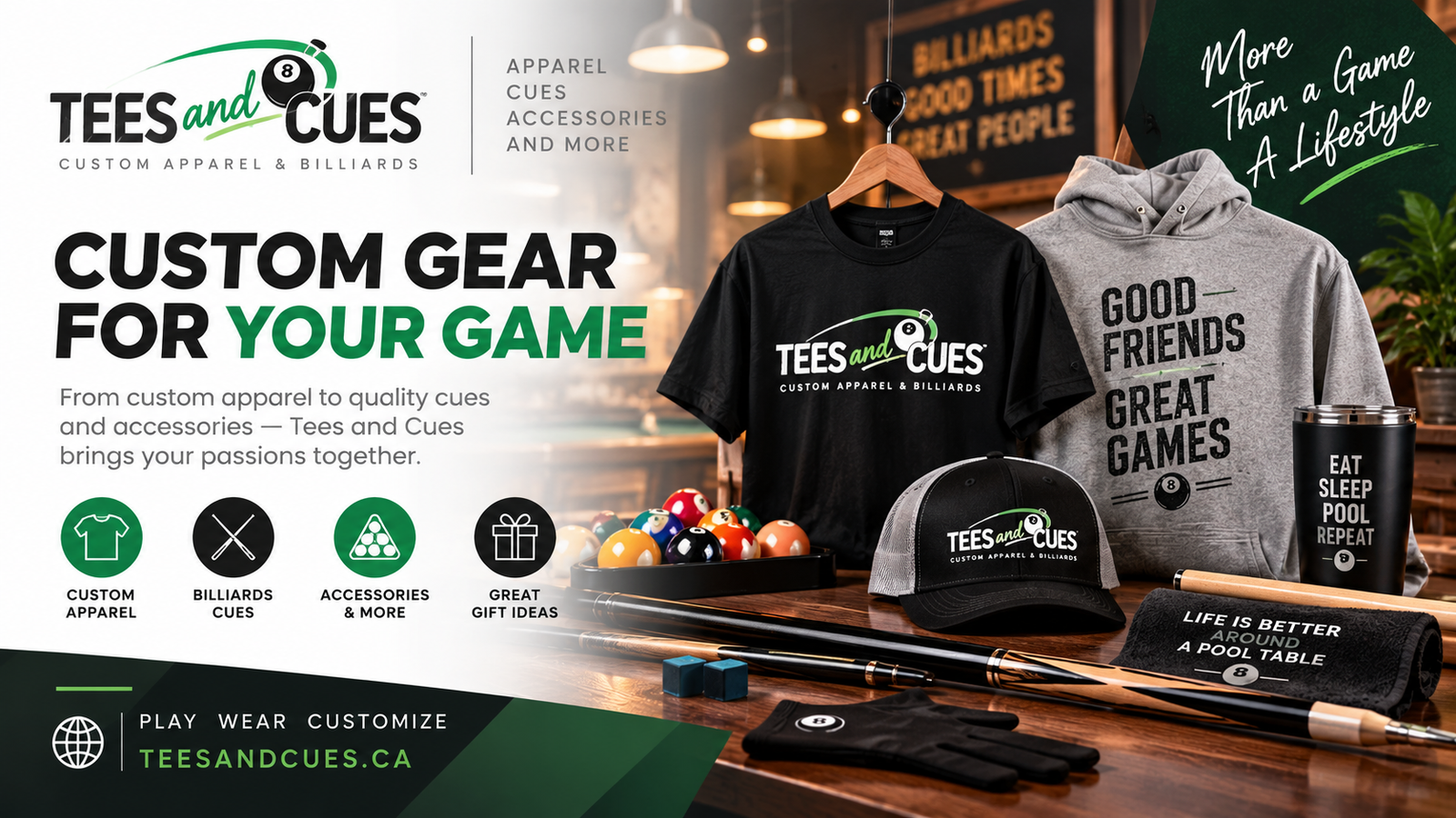 Tee’s & Cue’s Indoor Golf website project