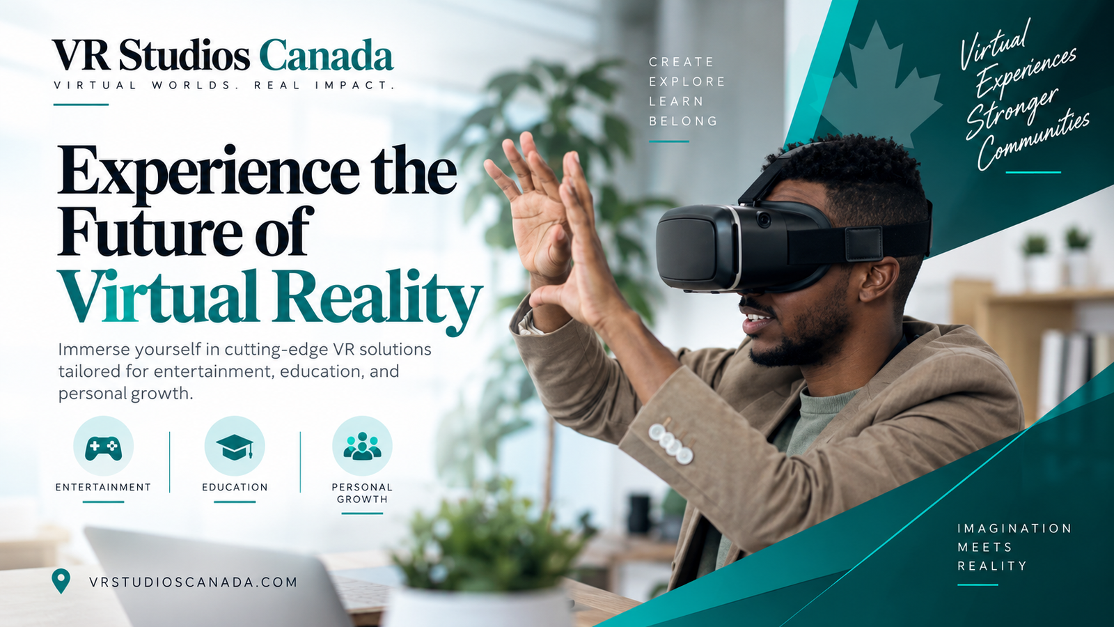 VR Studios Canada website