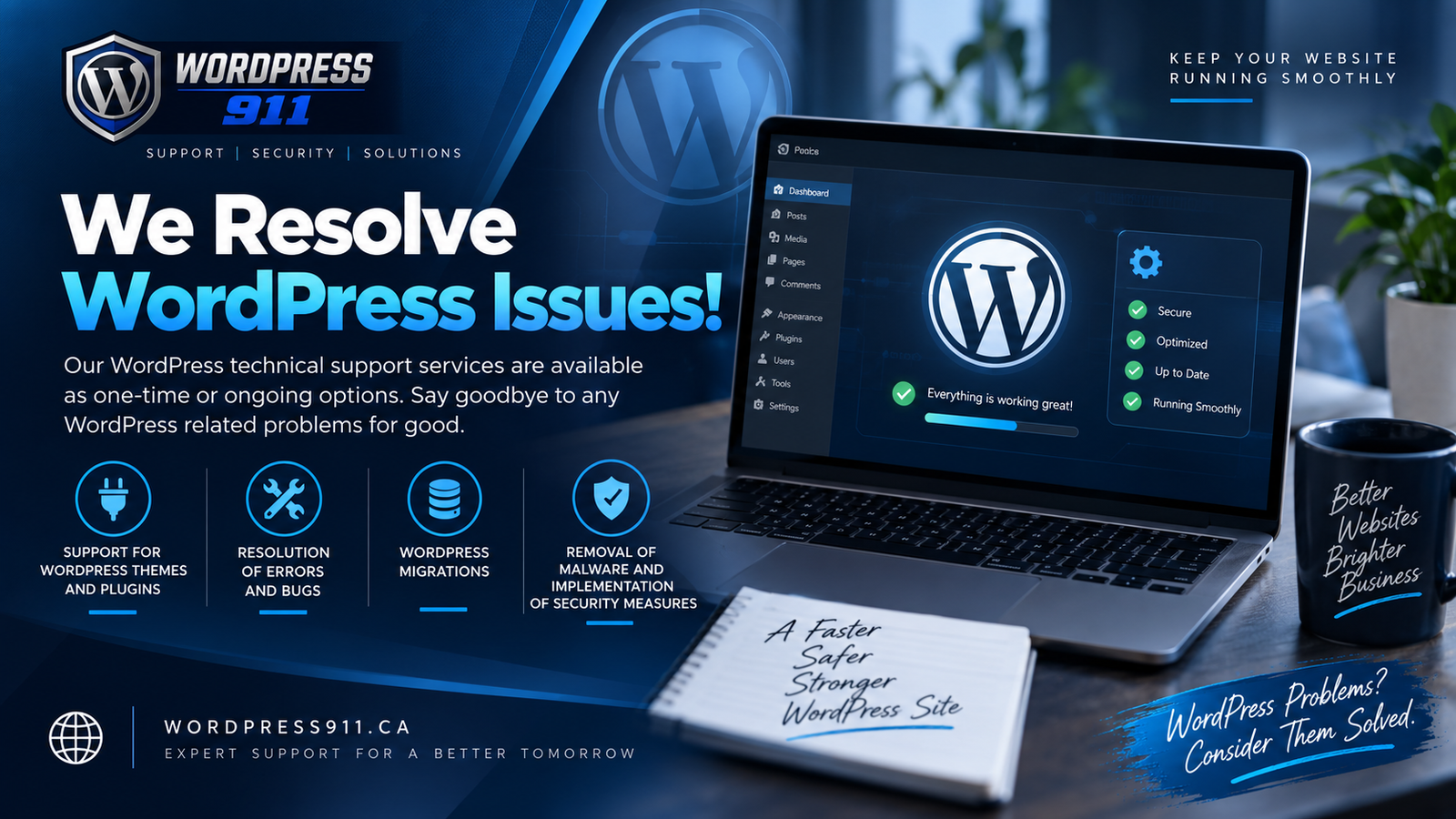 WordPress 911 website