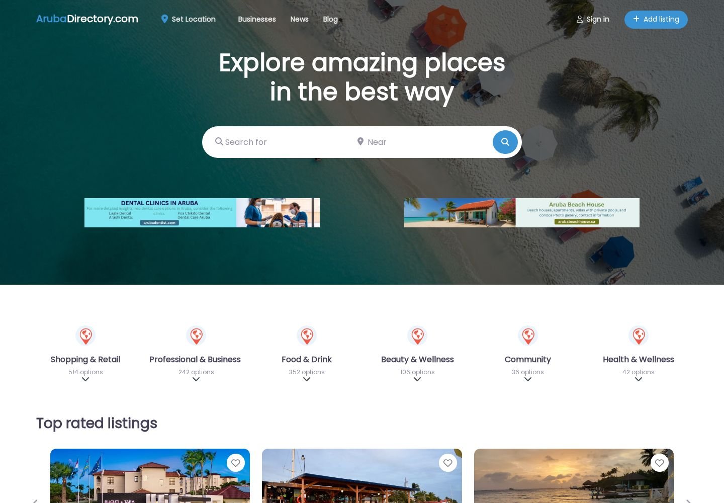 Aruba Directory website project