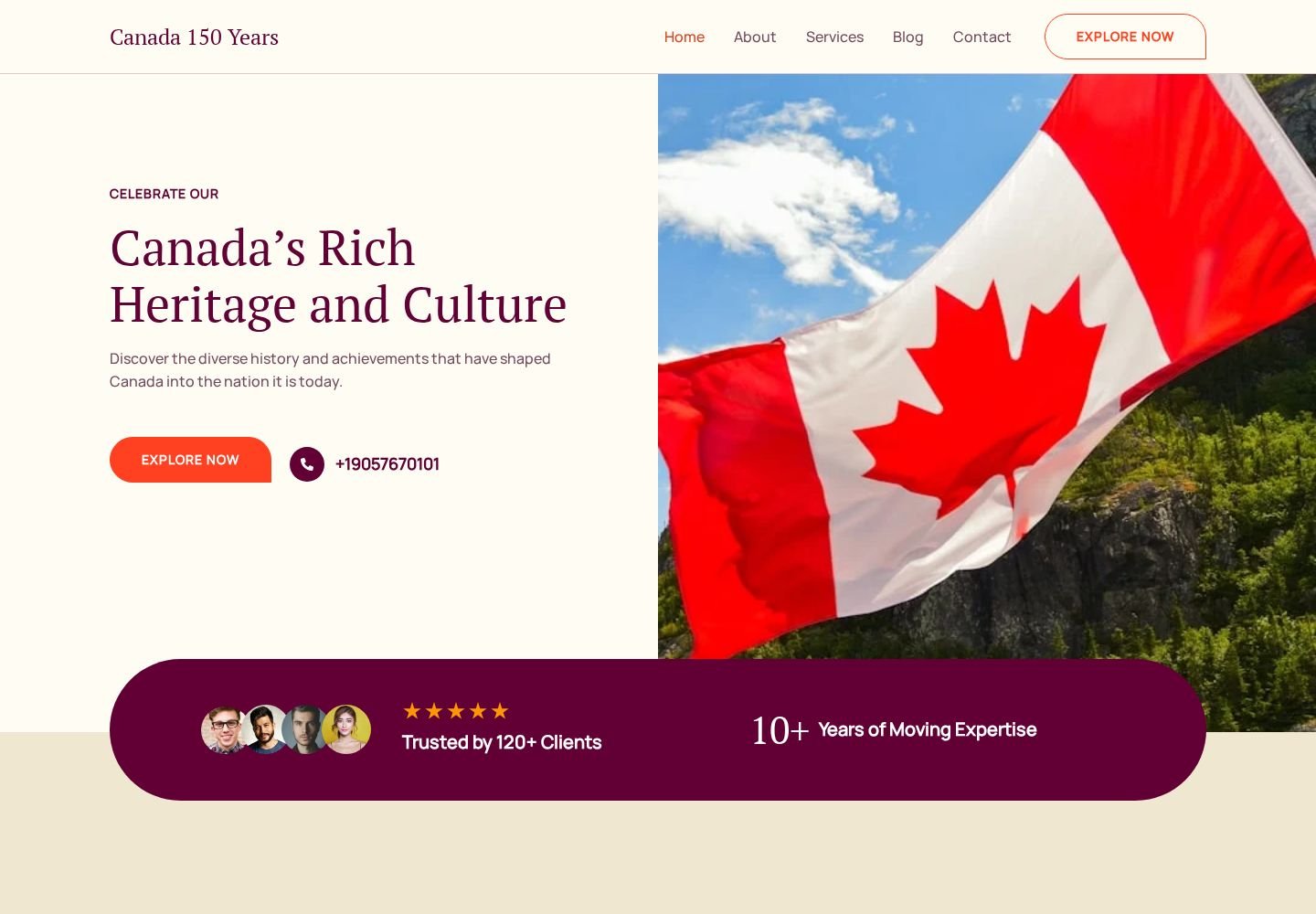 Canada 150 Years website project