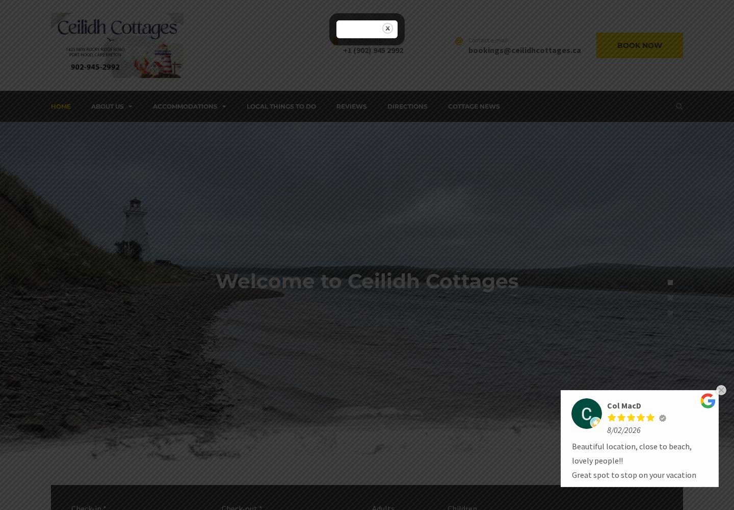 Ceilidh Cottages website project