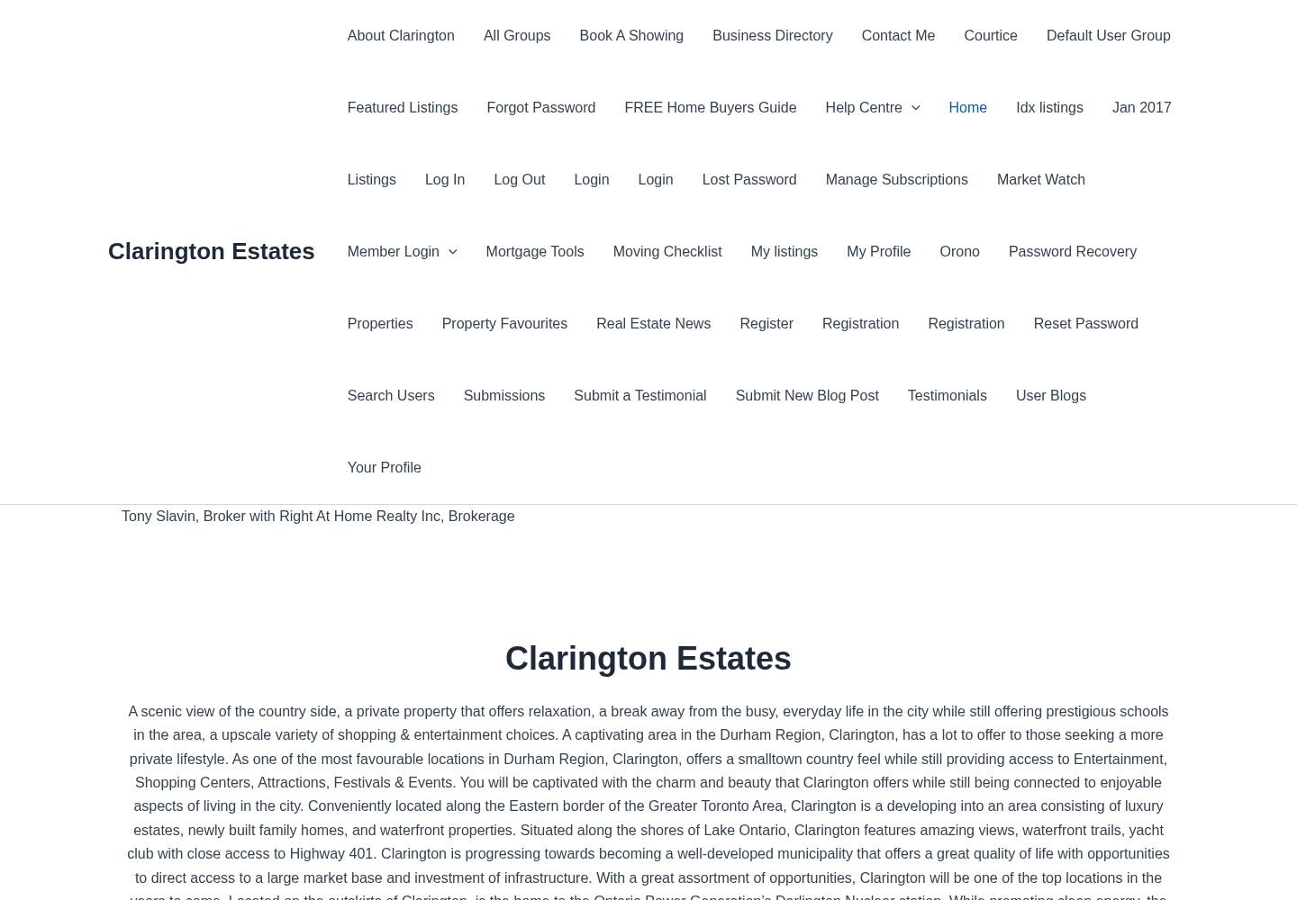 Clarington Estates website project
