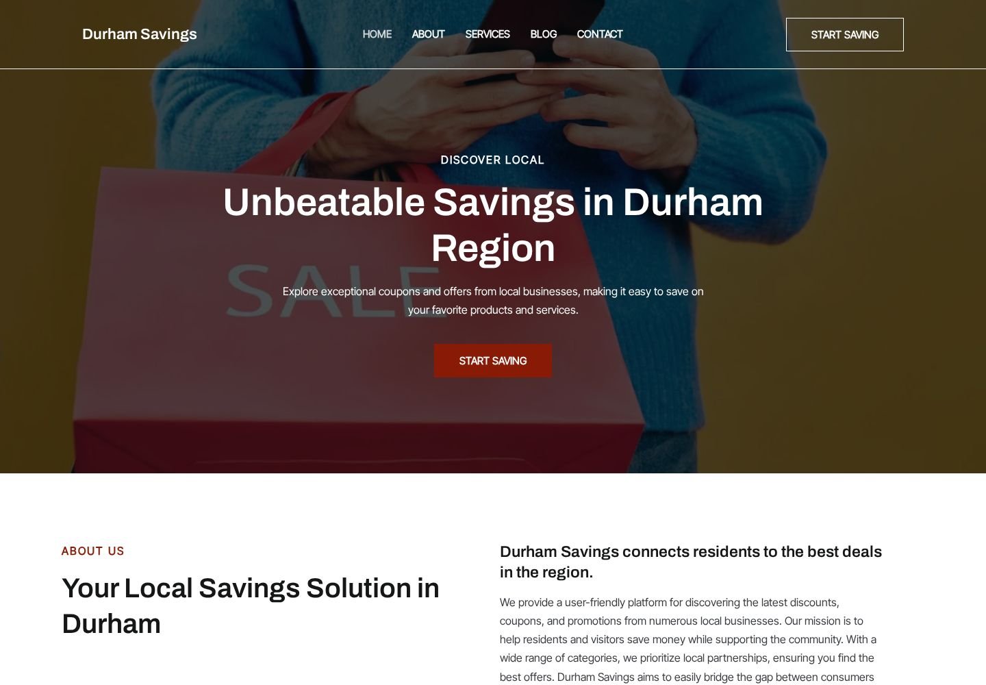 Durham Savings website project