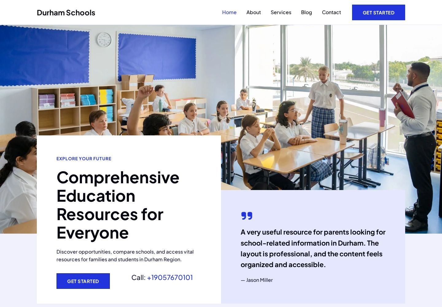 Durham Schools website project
