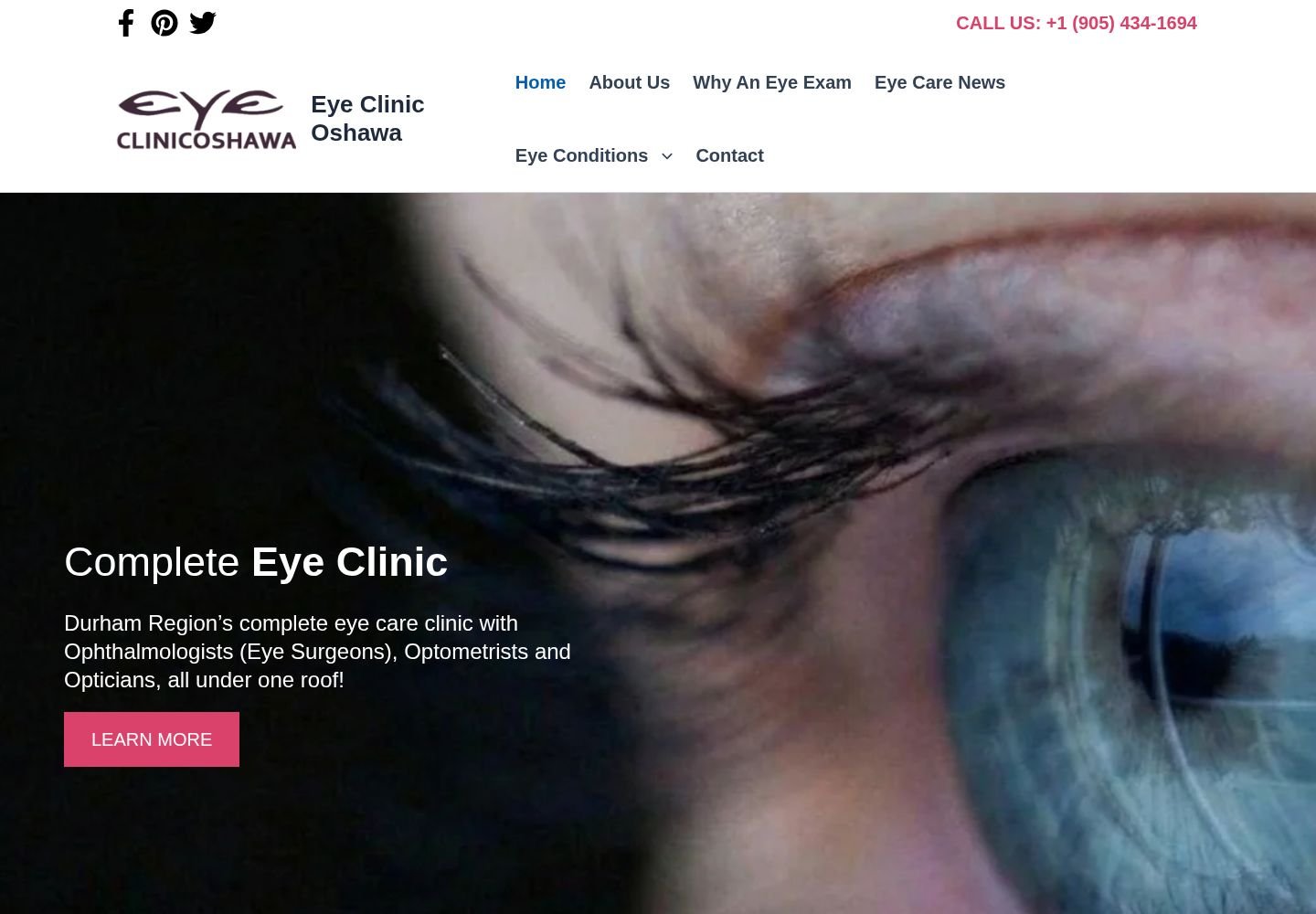 Eye Clinic Oshawa website project