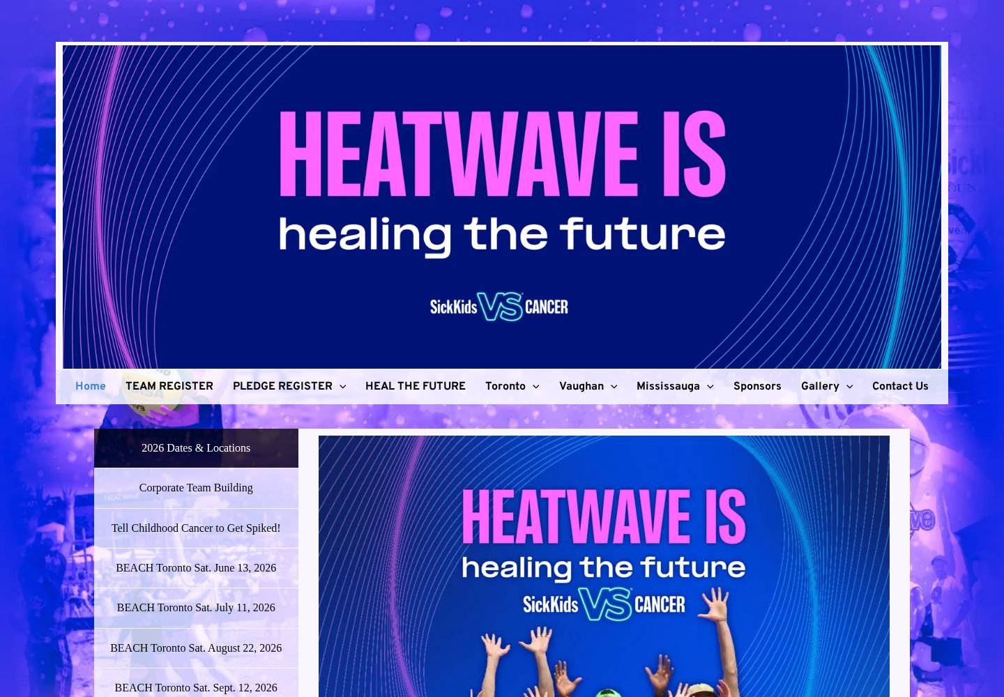 Heat Wave Events website project