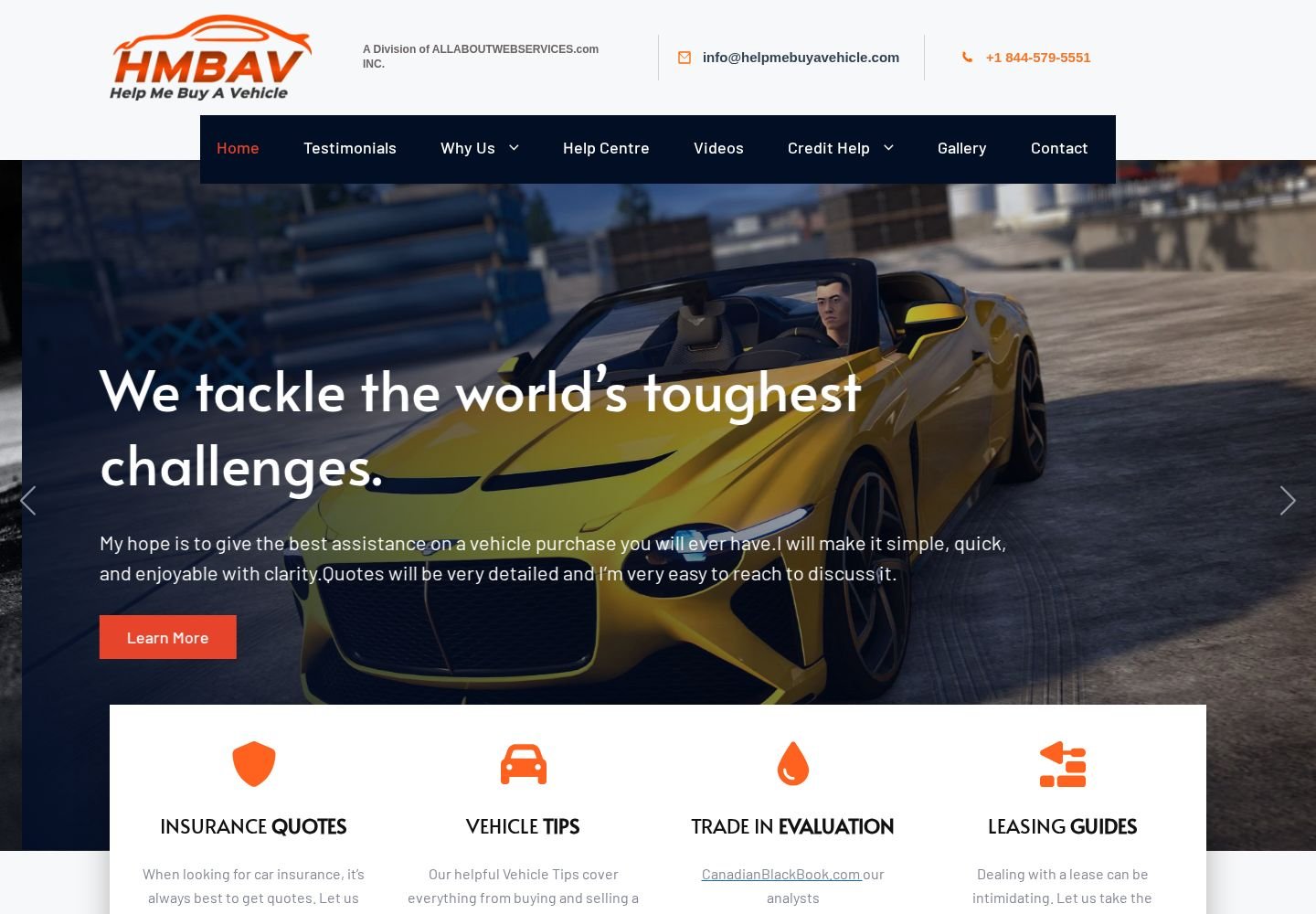 Help Me Buy a Vehicle website project