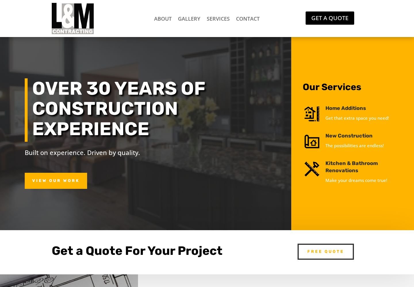 L&M Contracting website project