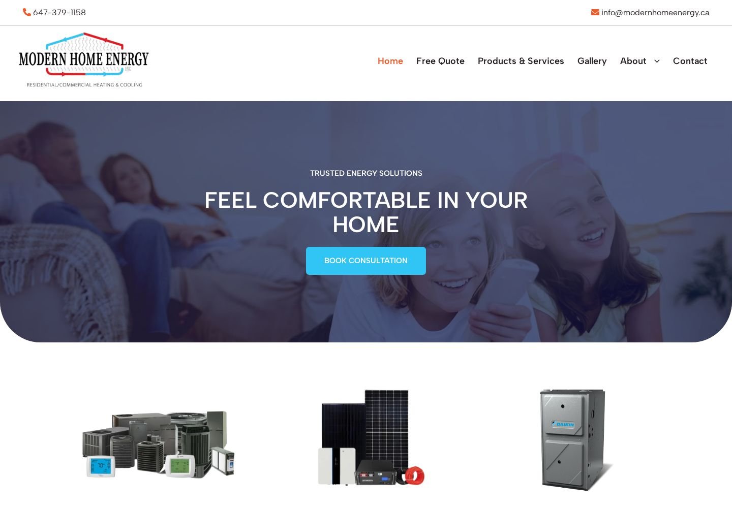 Modern Home Energy website project