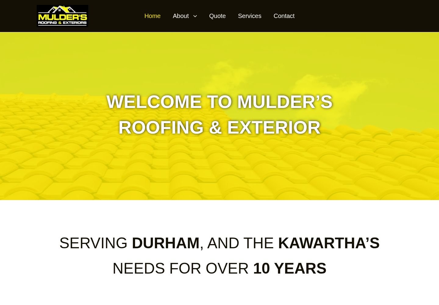 Mulder’s Roofing & Exteriors website project