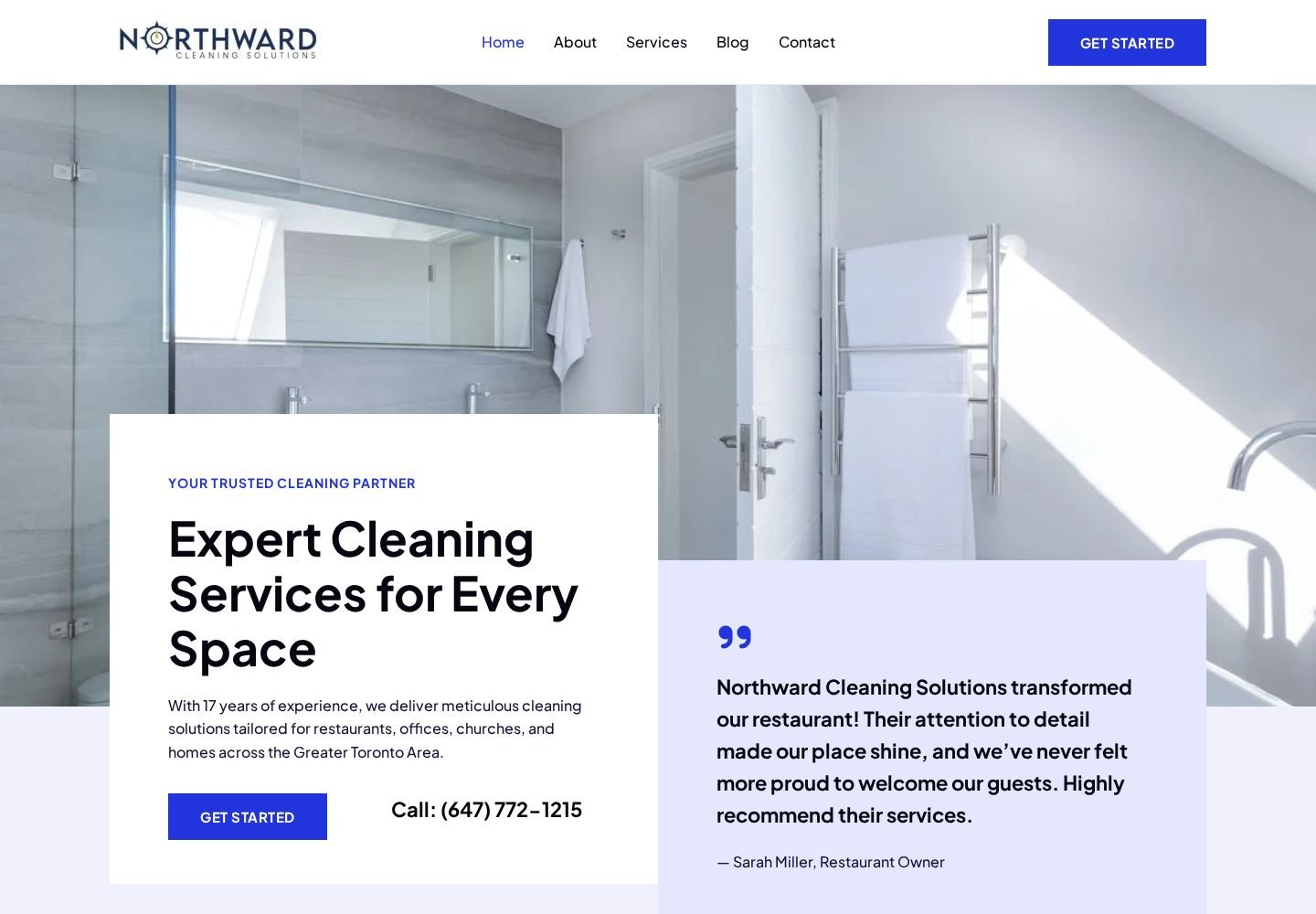 Northward Cleaning Solutions website project