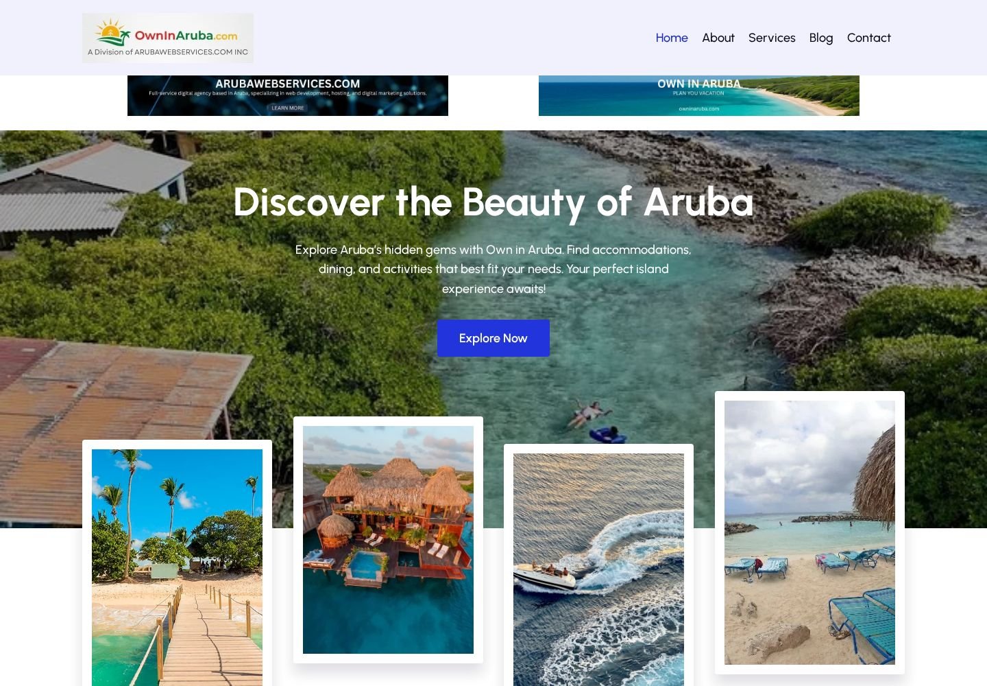 Own in Aruba website project