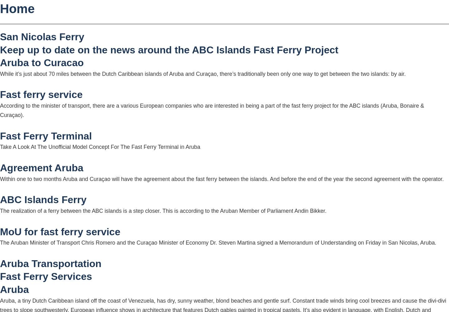 San Nicolas Ferry website project