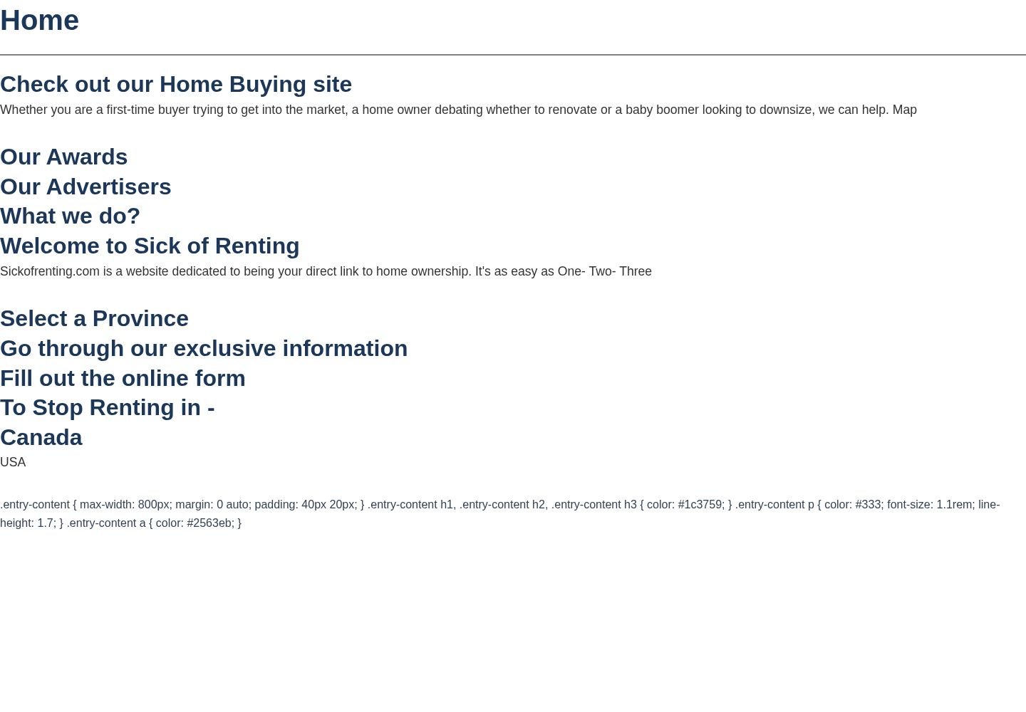 Sick of Renting website project