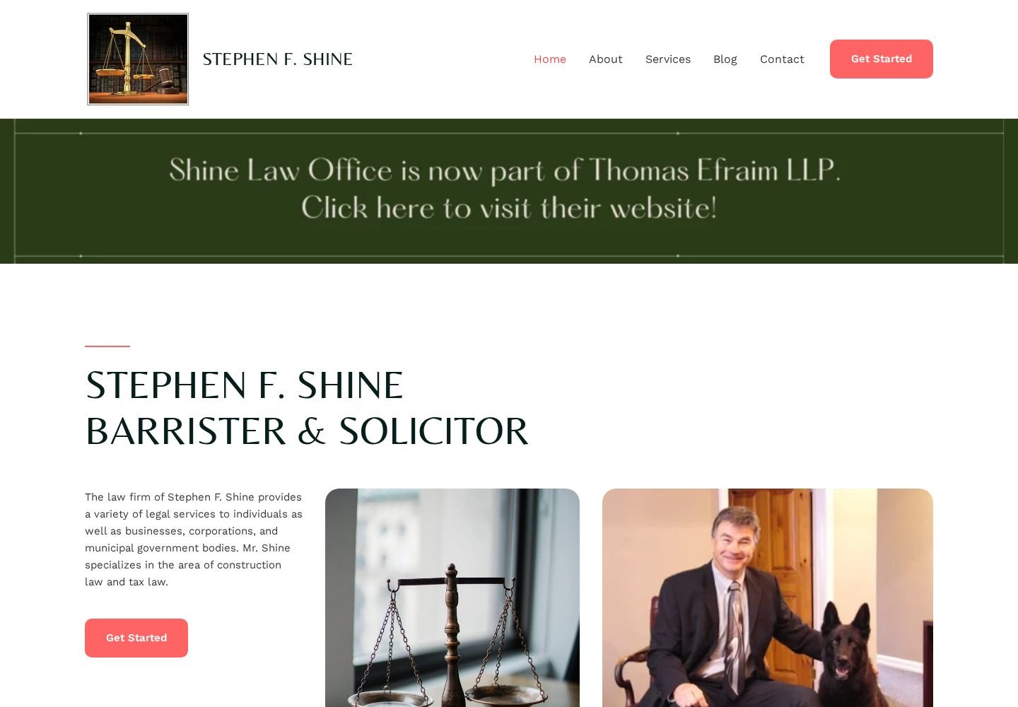 Stephen F. Shine website project