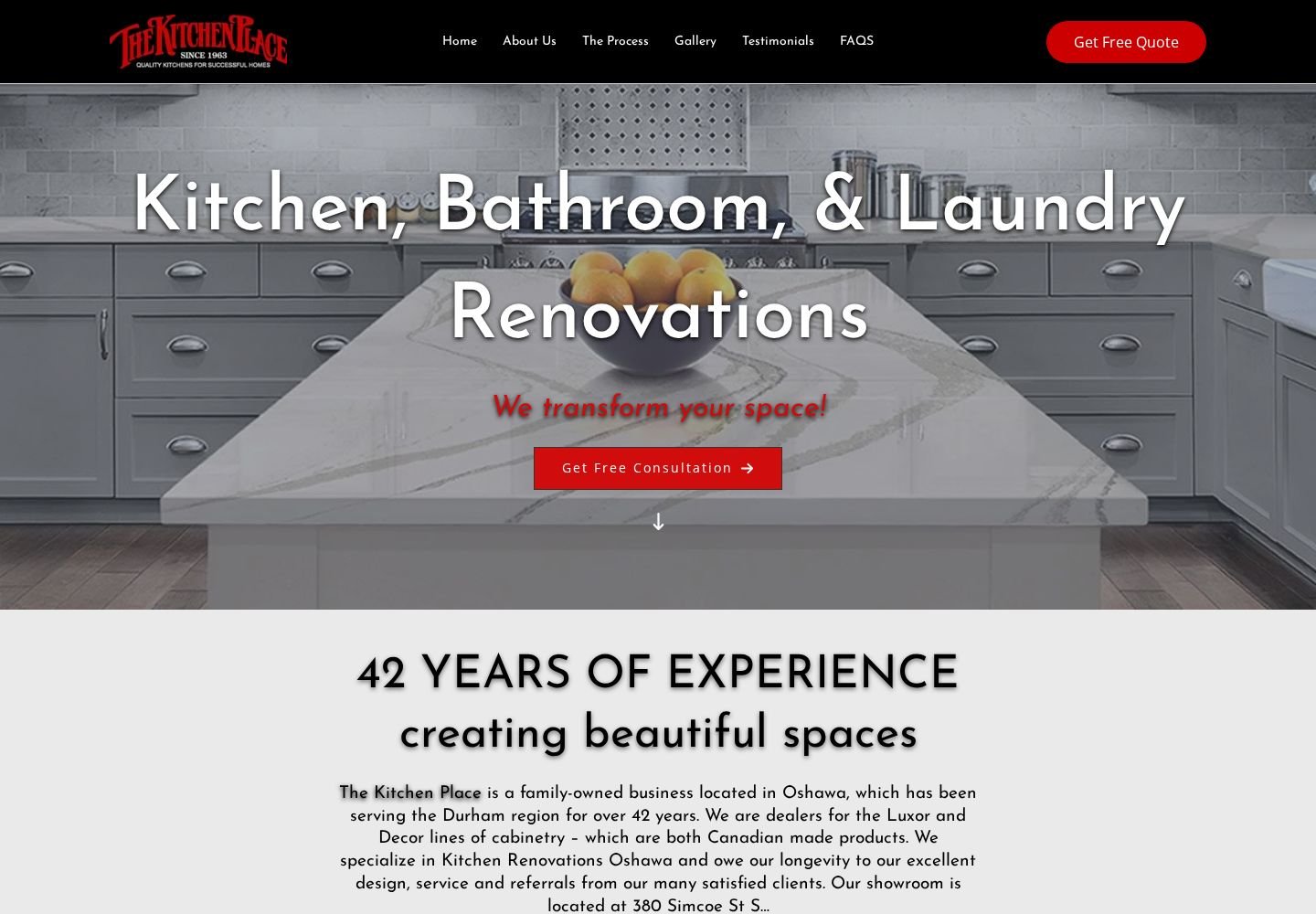 The Kitchen Place website project