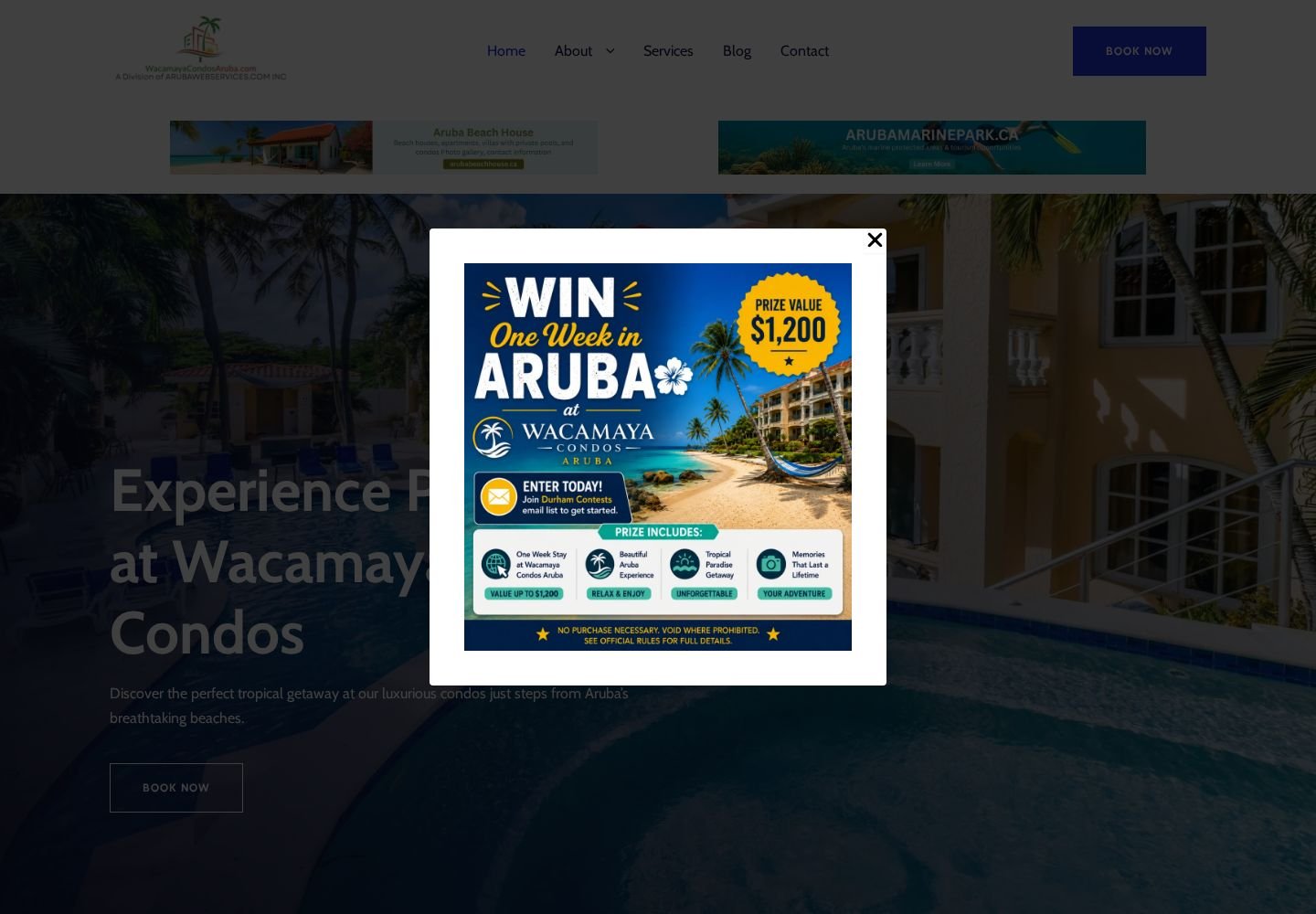 Wacamaya Condos Aruba website project