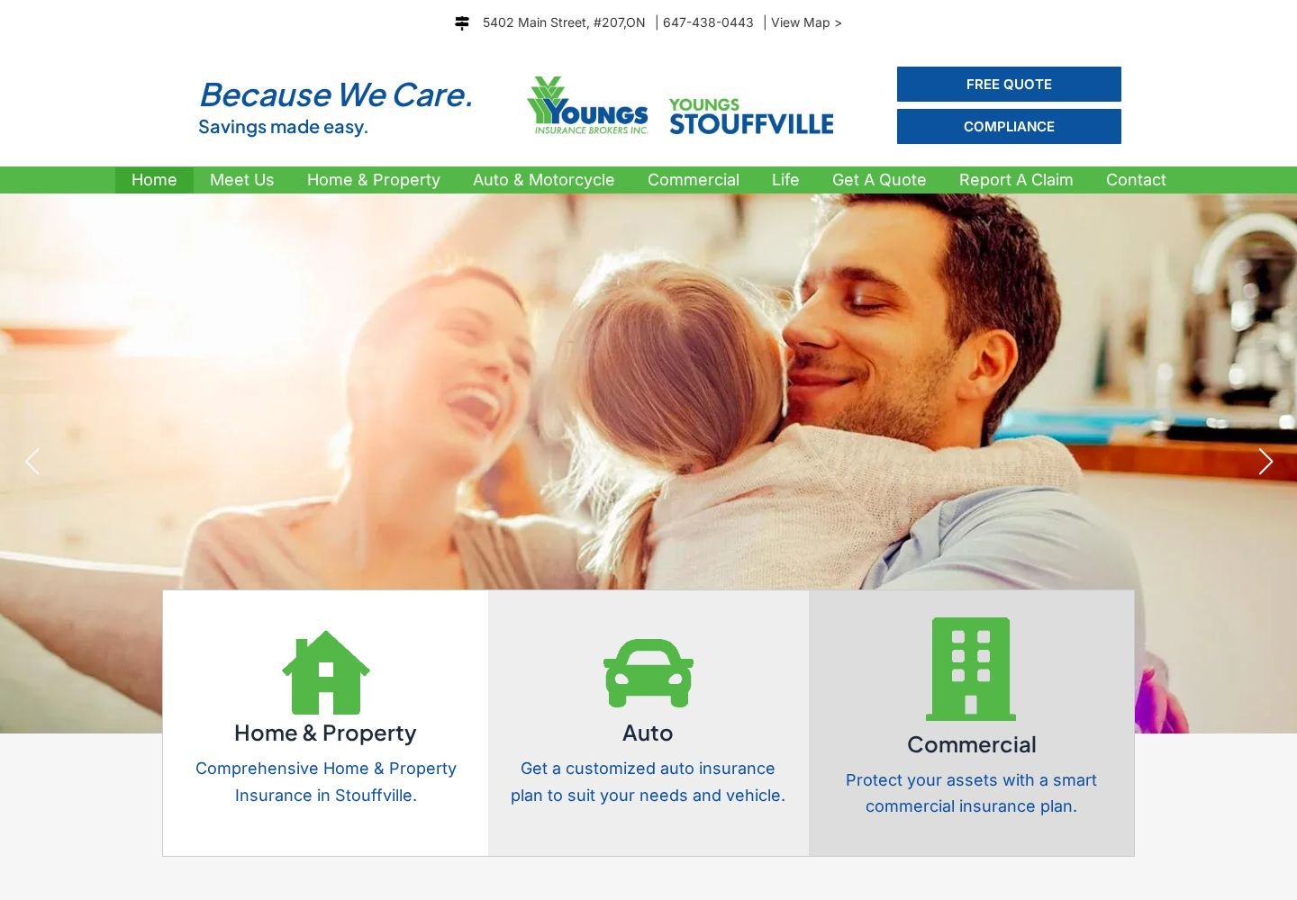 Youngs Insurance Stouffville website project