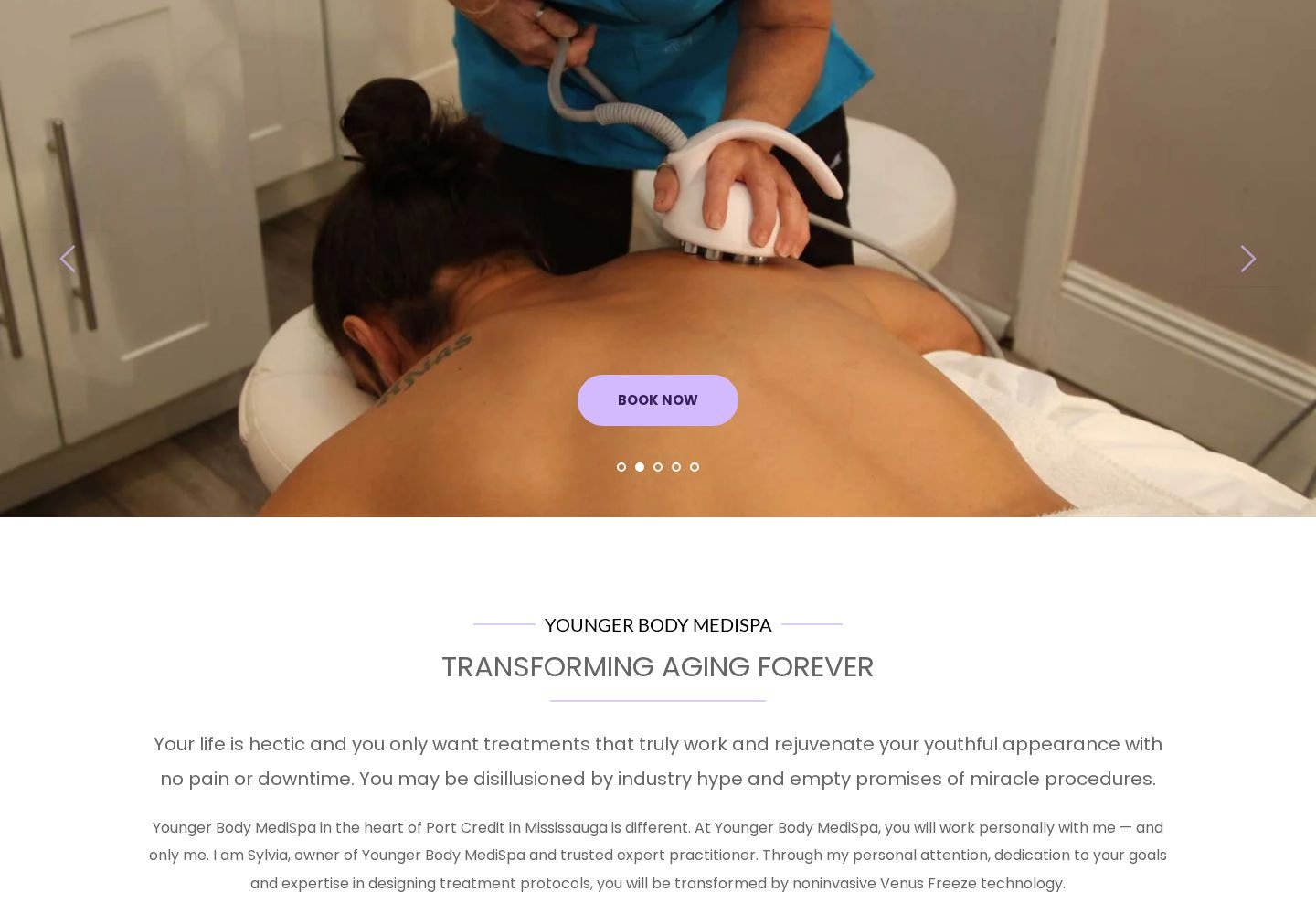 Younger Body MediSpa website project