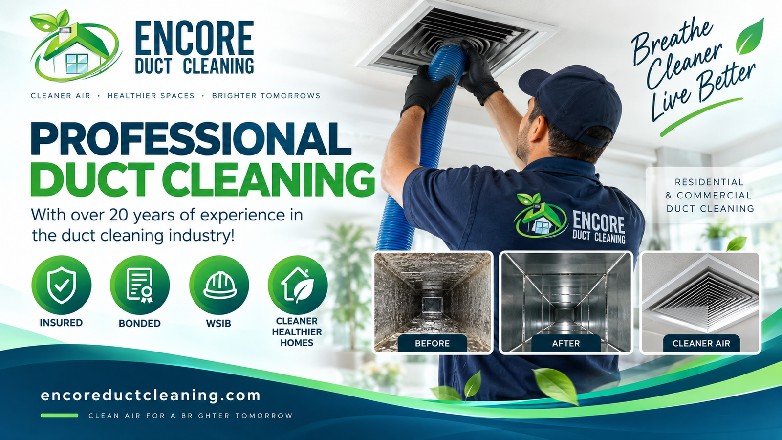 Encore Duct Cleaning website project