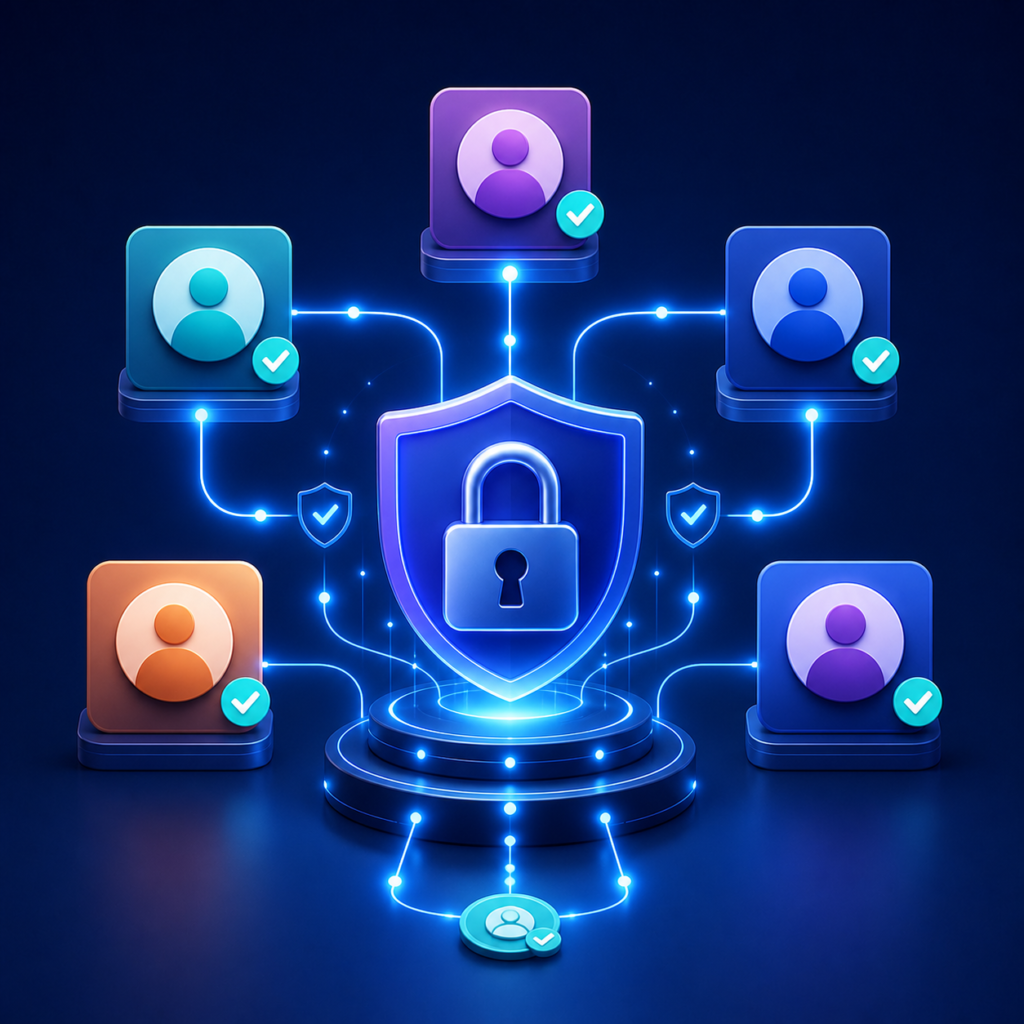 Secure connection and authorization of multiple social media accounts