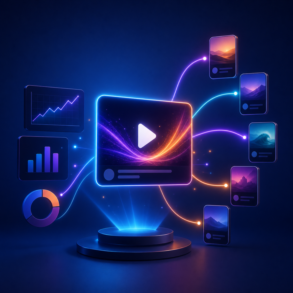 Social video publishing, placement and performance monitoring