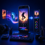 Vertical social video editing and mobile preview workflow