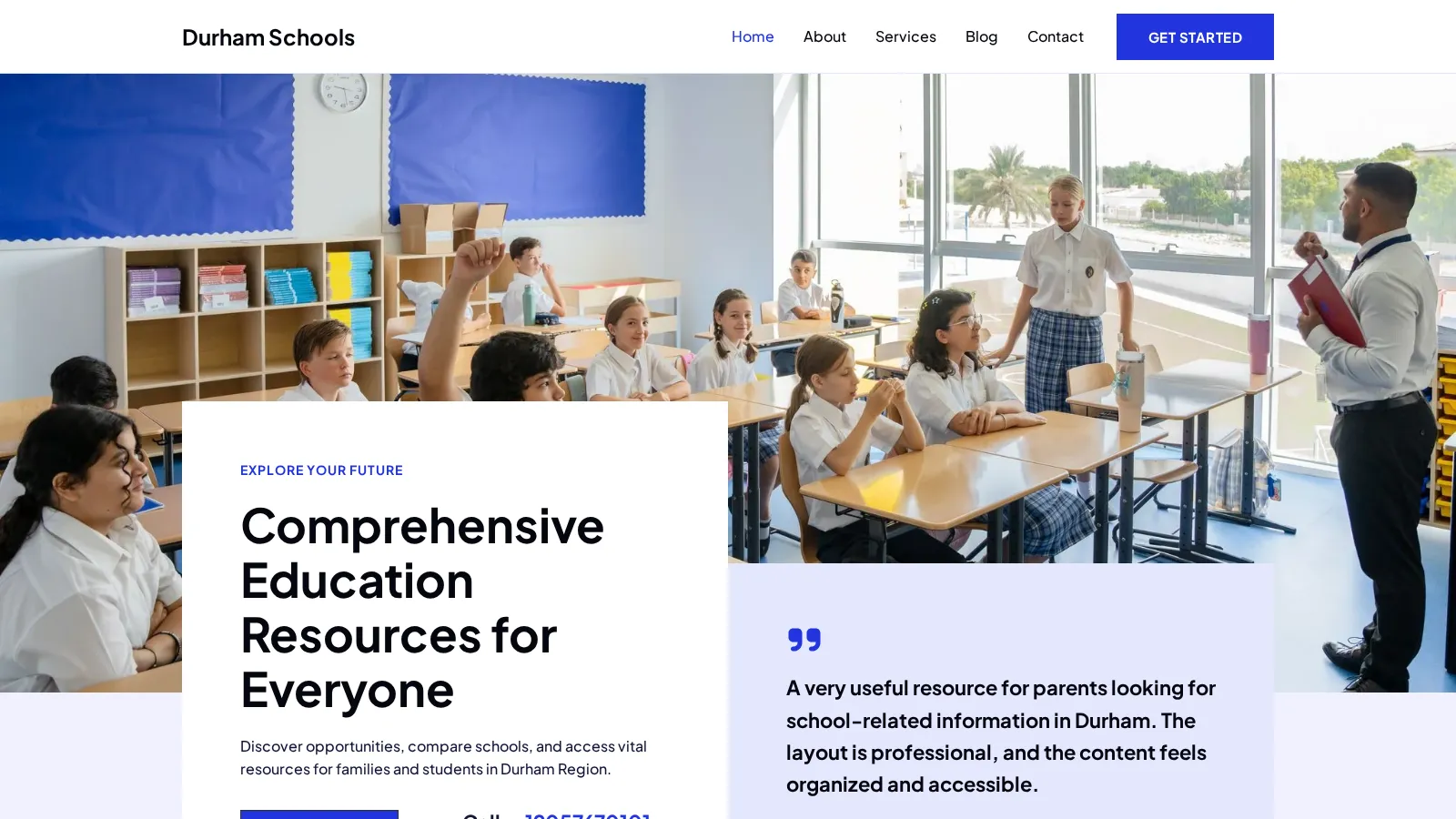 Durham Schools website project