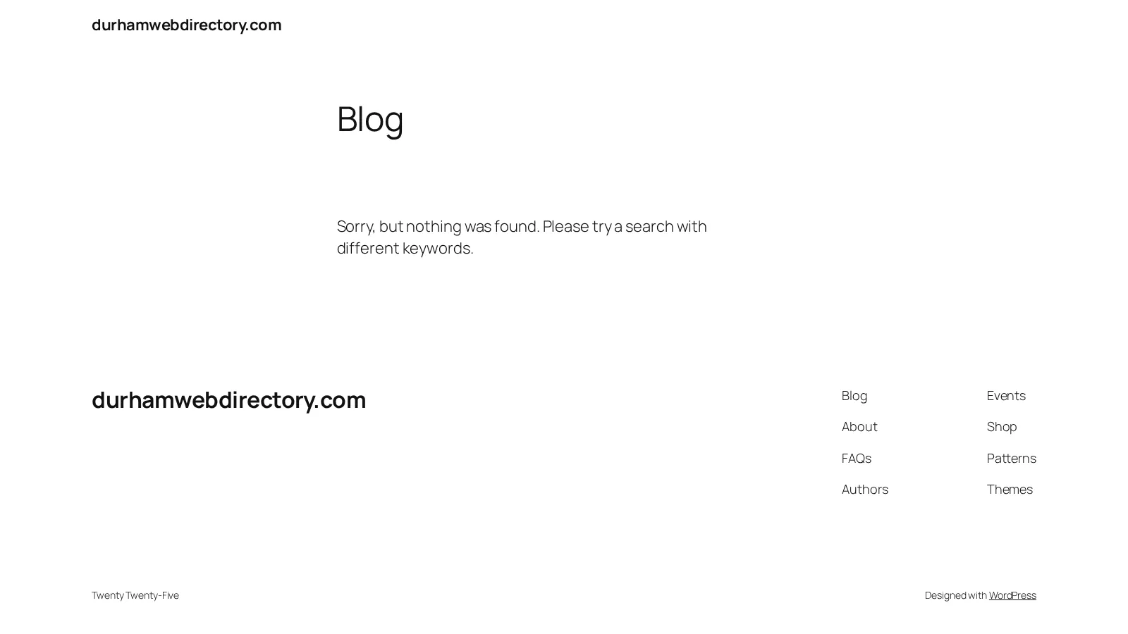 Durham Web Directory website project