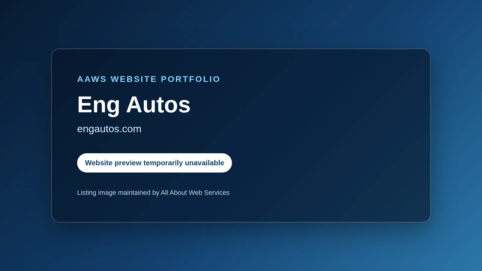 Eng Autos website project
