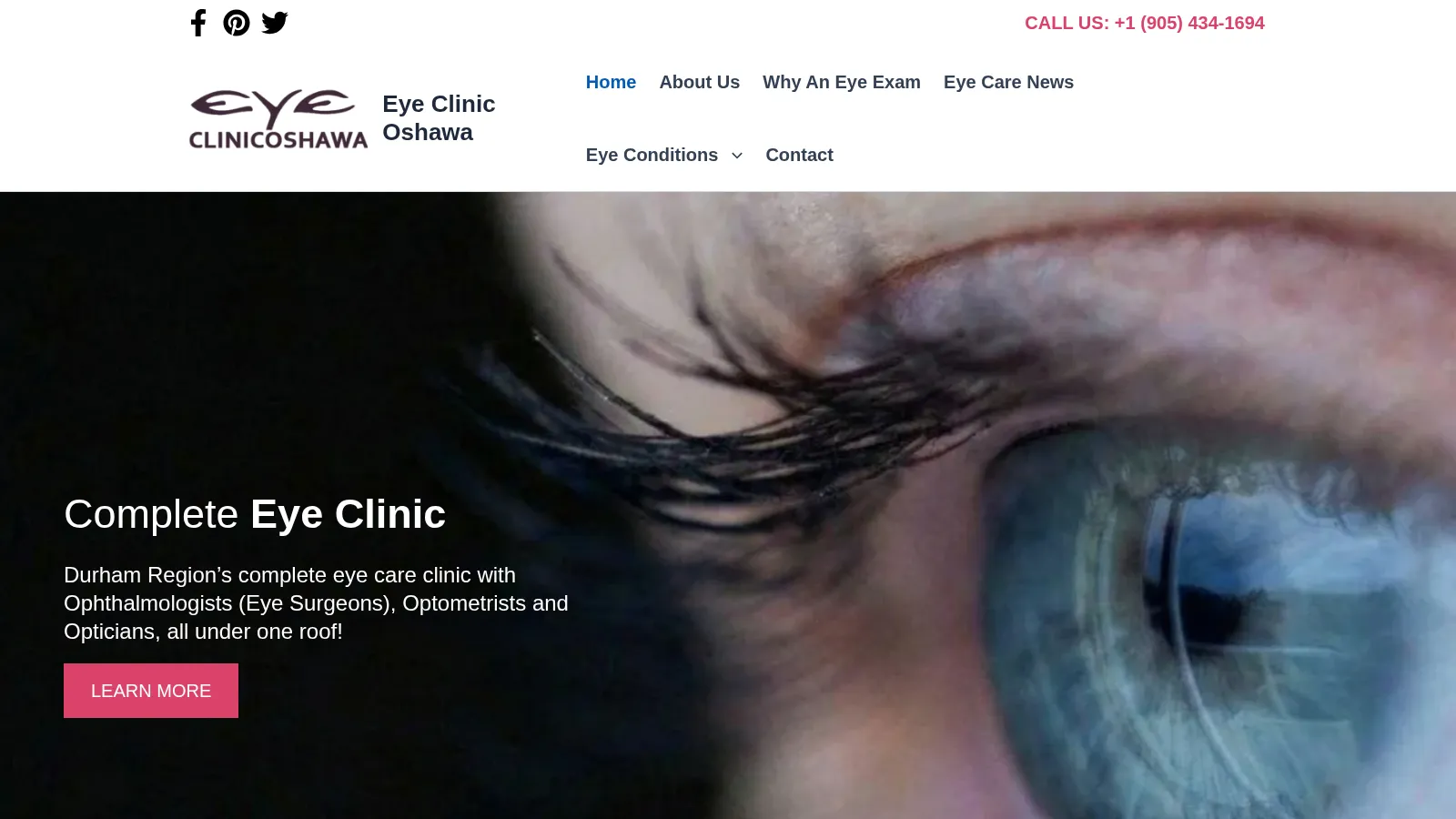 Eye Clinic Oshawa website project