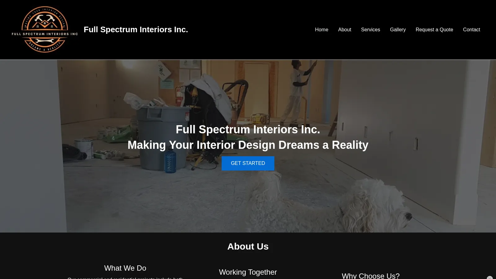 Full Spectrum Interiors website project