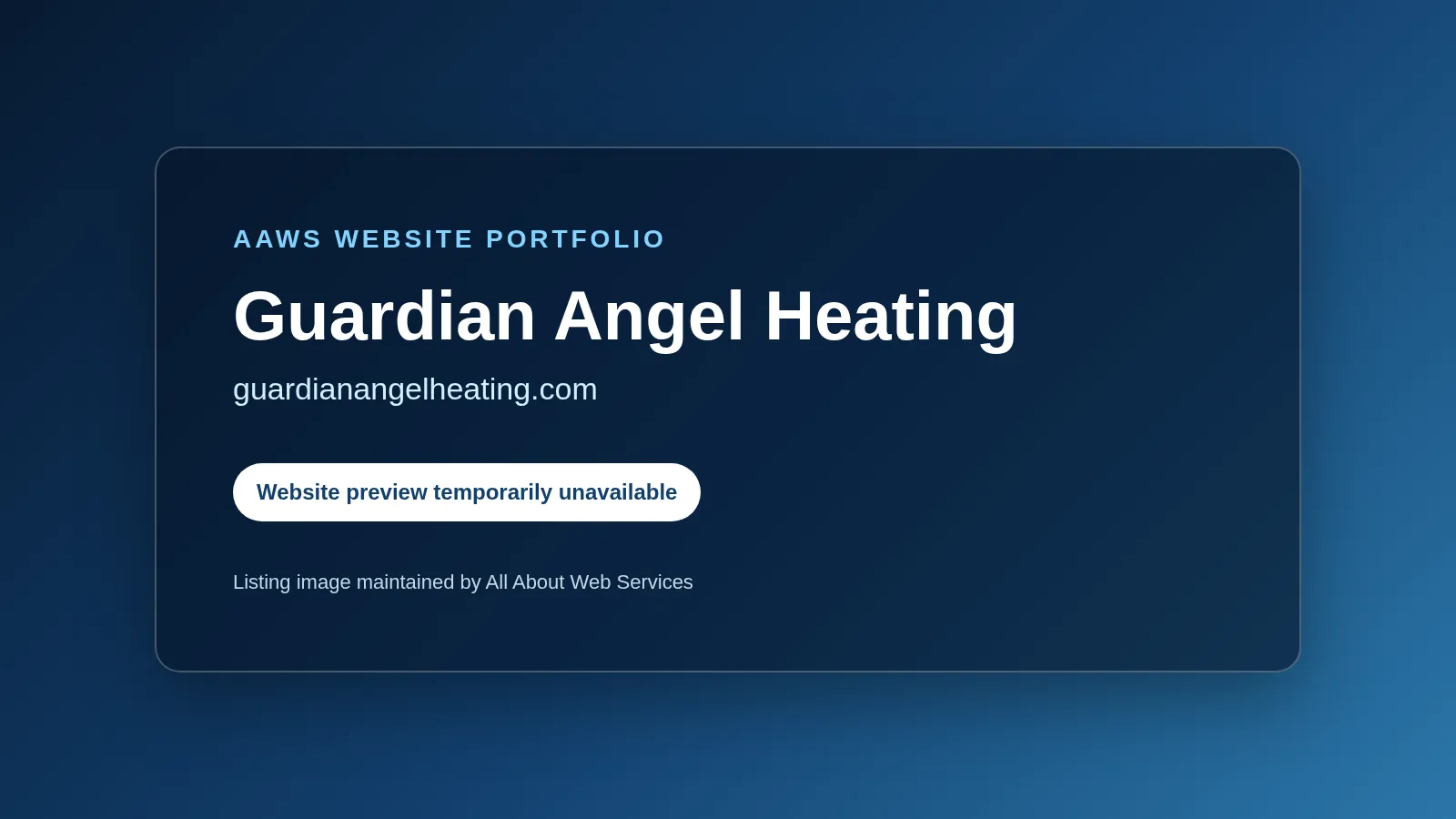 Guardian Angel Heating website project