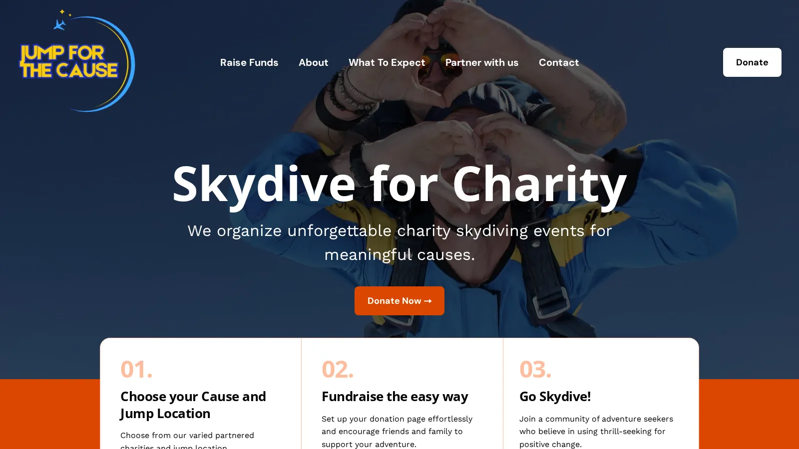 Jump For The Cause website project
