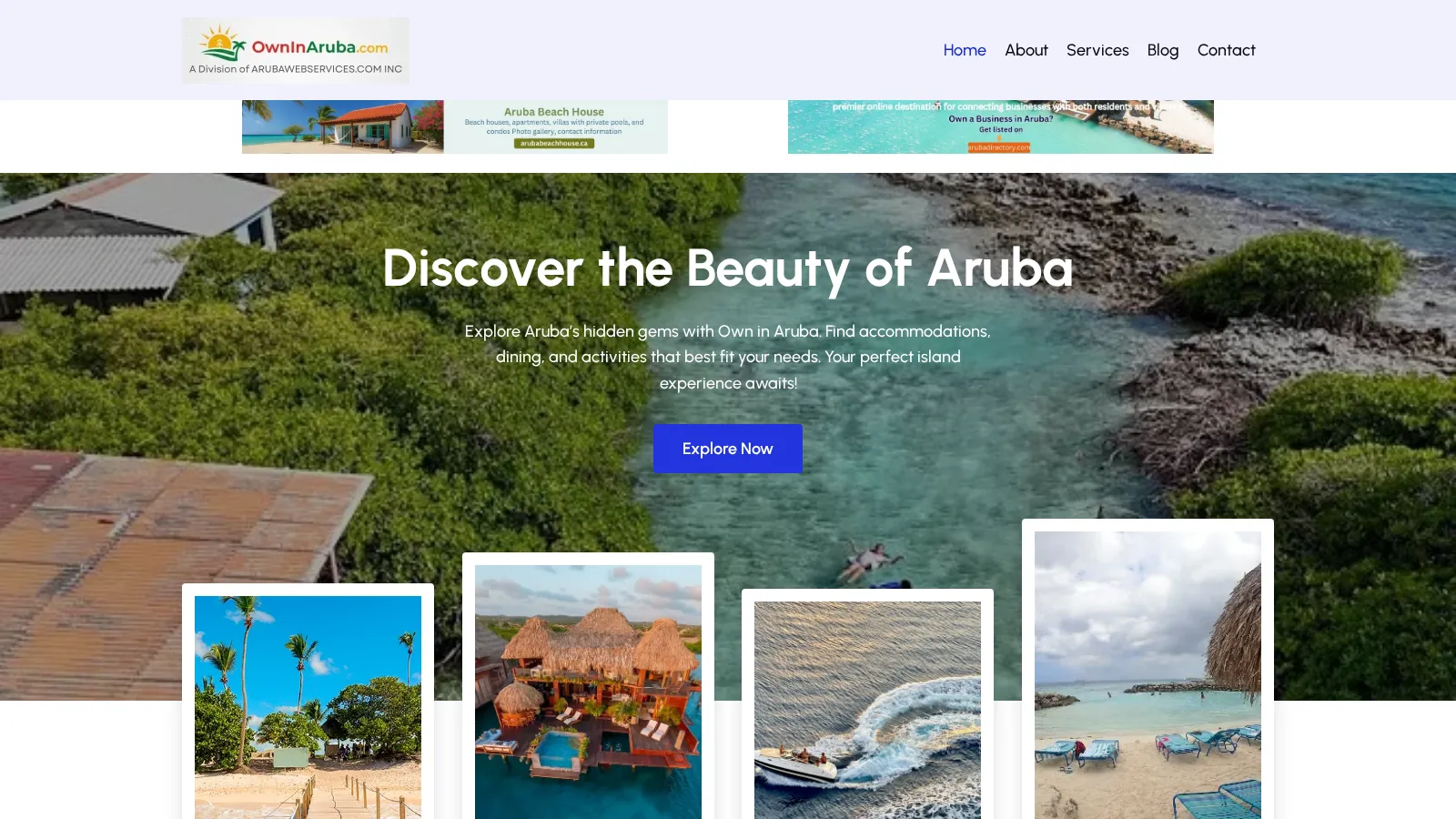 Own in Aruba website project