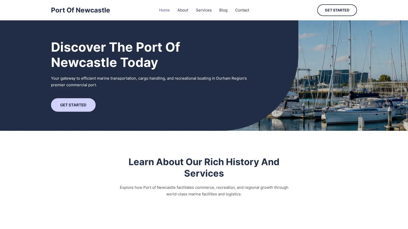 Port of New Castle website project