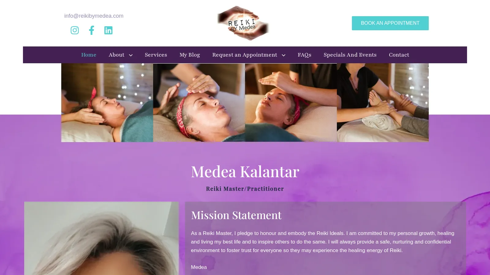 Reiki By Medea website project