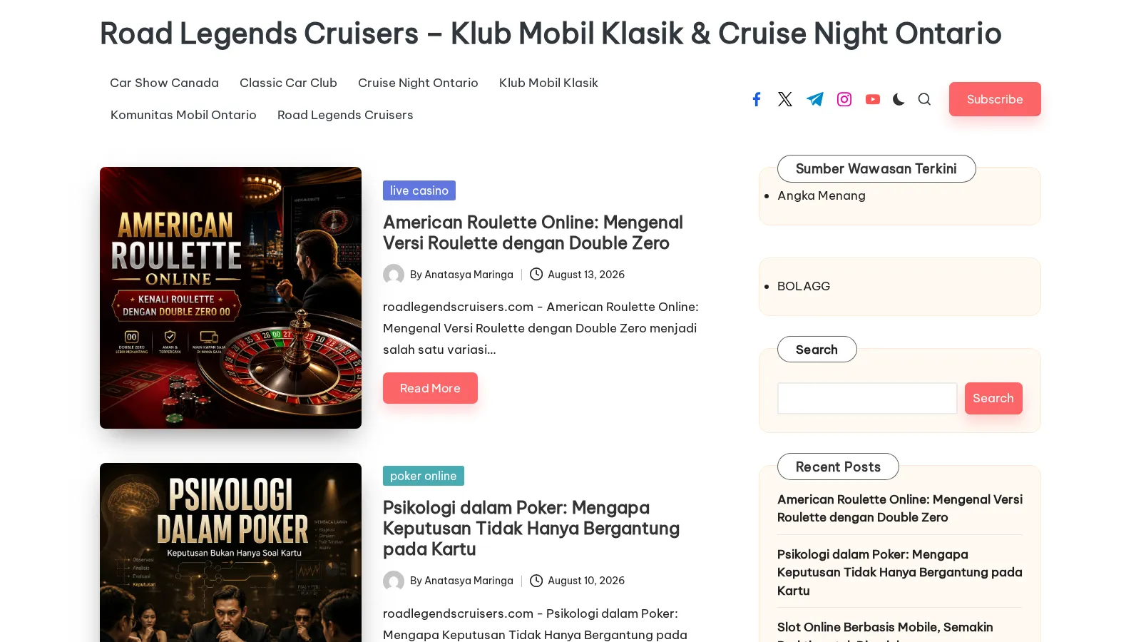 Road Legends Cruisers website project
