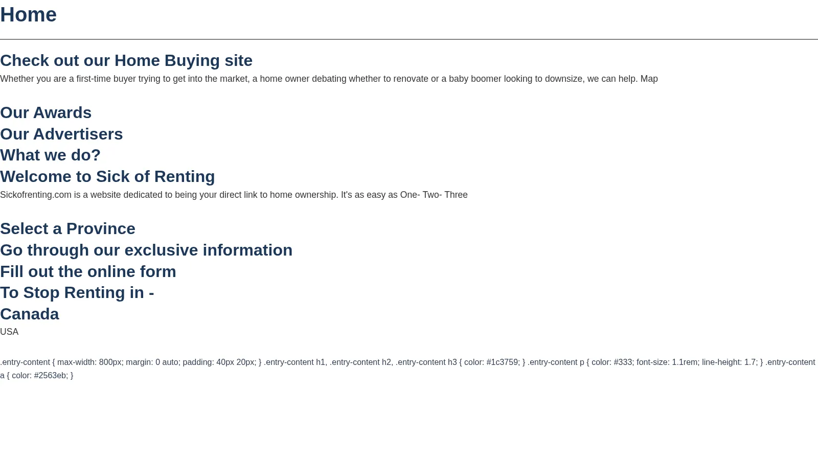 Sick of Renting website project