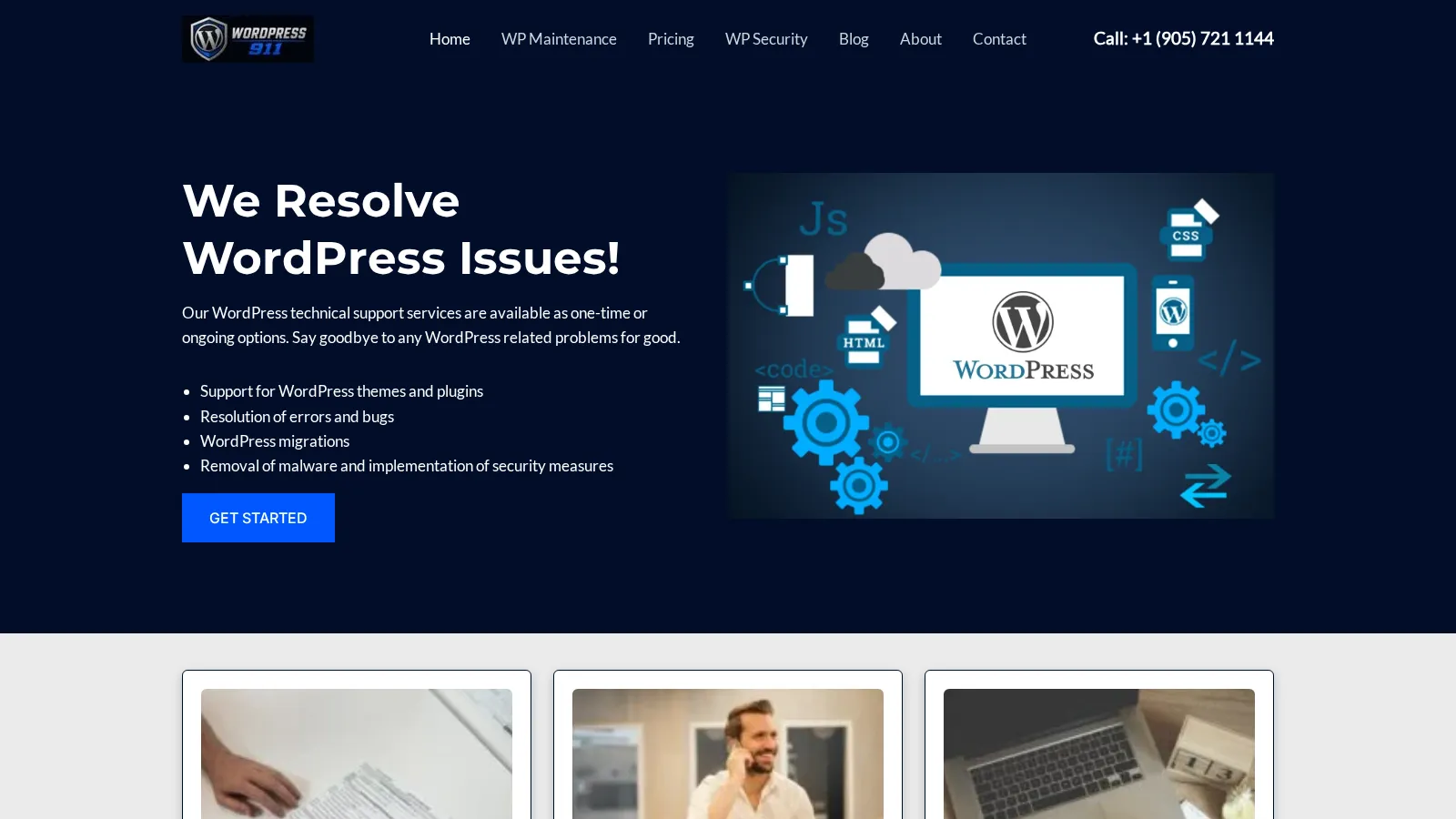 WordPress 911 website project