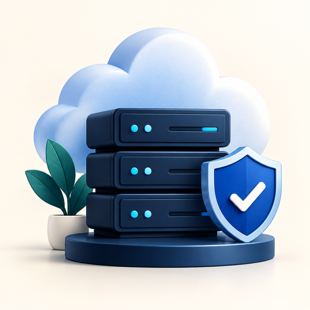 Cloud hosting servers with a protective shield for Standard Website Hosting
