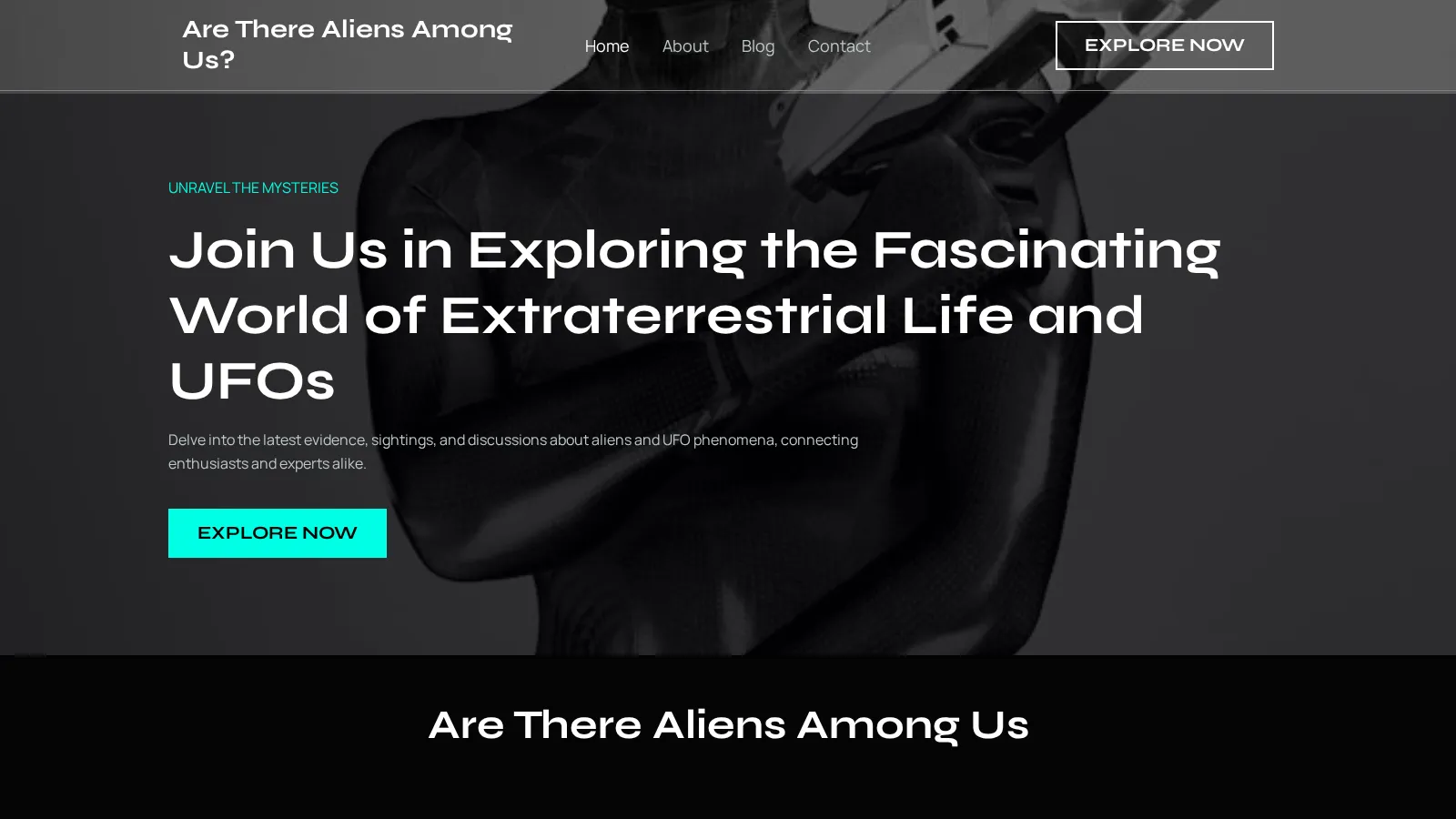 Are There Aliens Among Us? website project