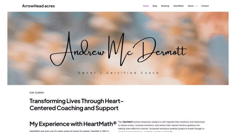 HeartMath coaching and emotional resilience website preview