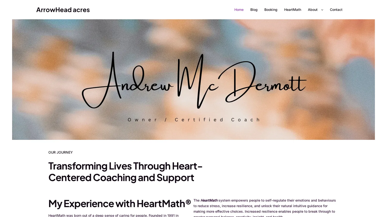 Arrowhead Acres website project