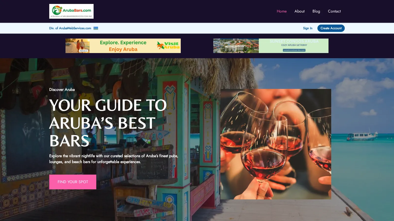 Aruba Bars website