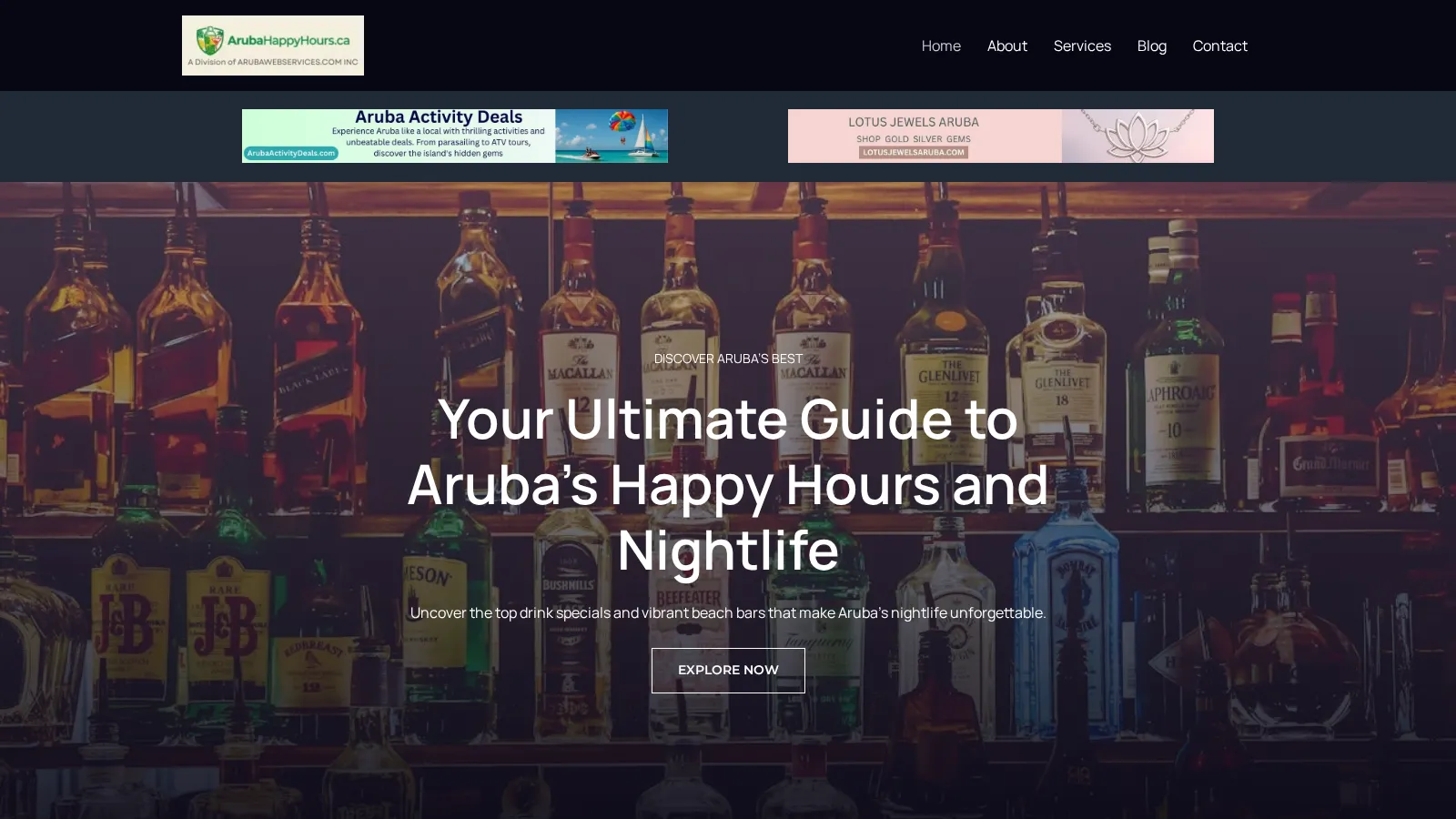 Aruba Happy Hour website