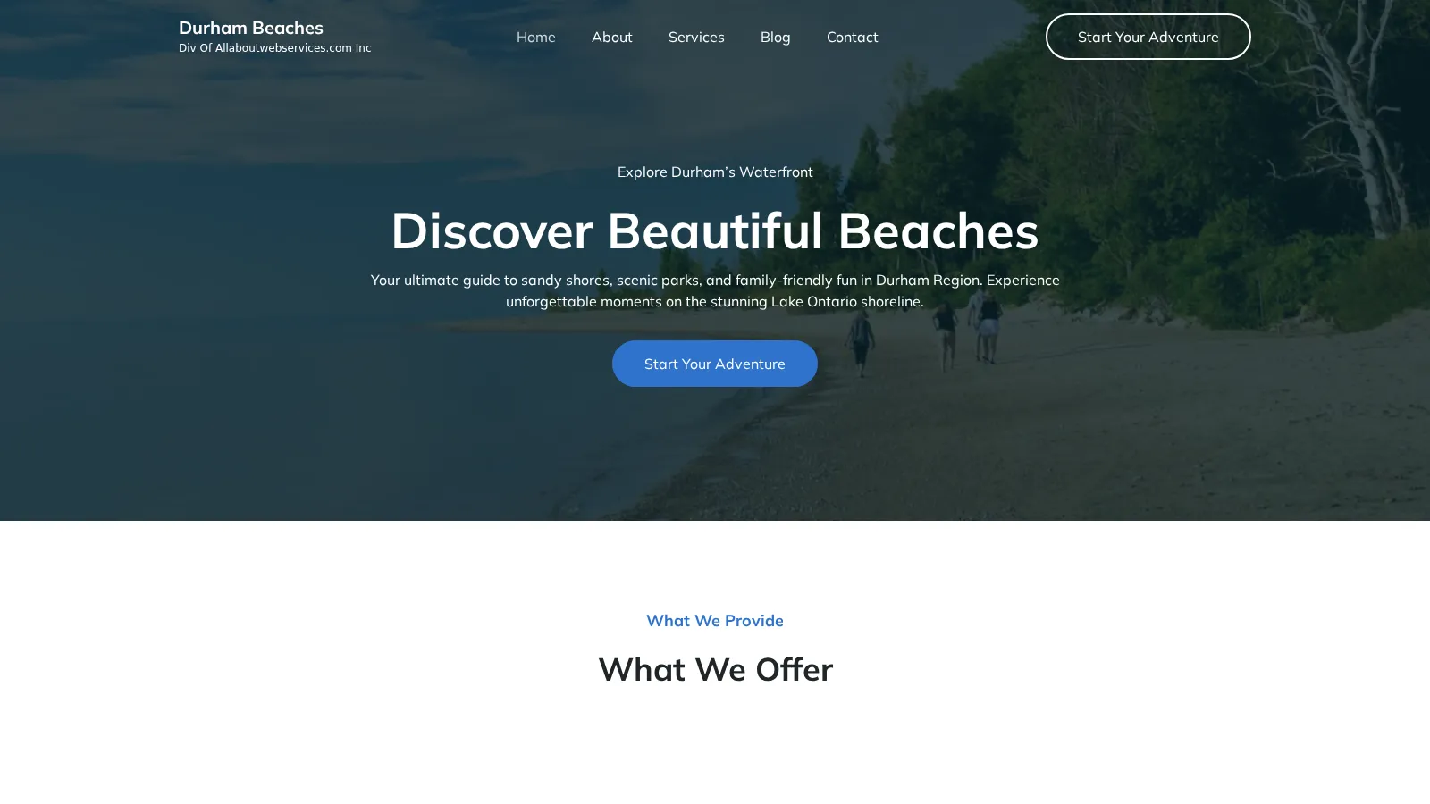 Durham Beaches website