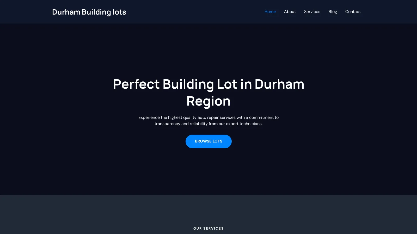 Durham Building lots website